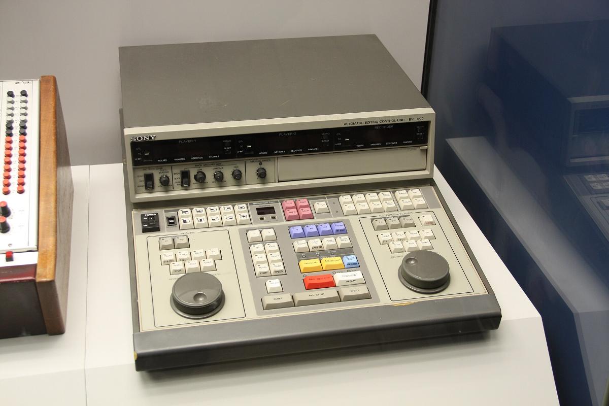 Edit time is the line item AI rate cards leave out: a Sony BVE-600 controller from the tape-suite era.