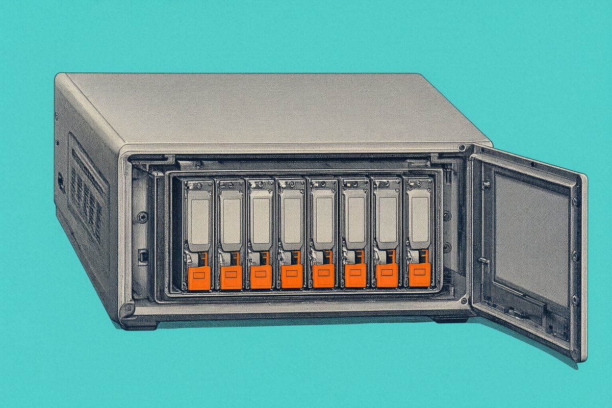 An opened NAS: the box cloud-drive tools are trying to replace.
