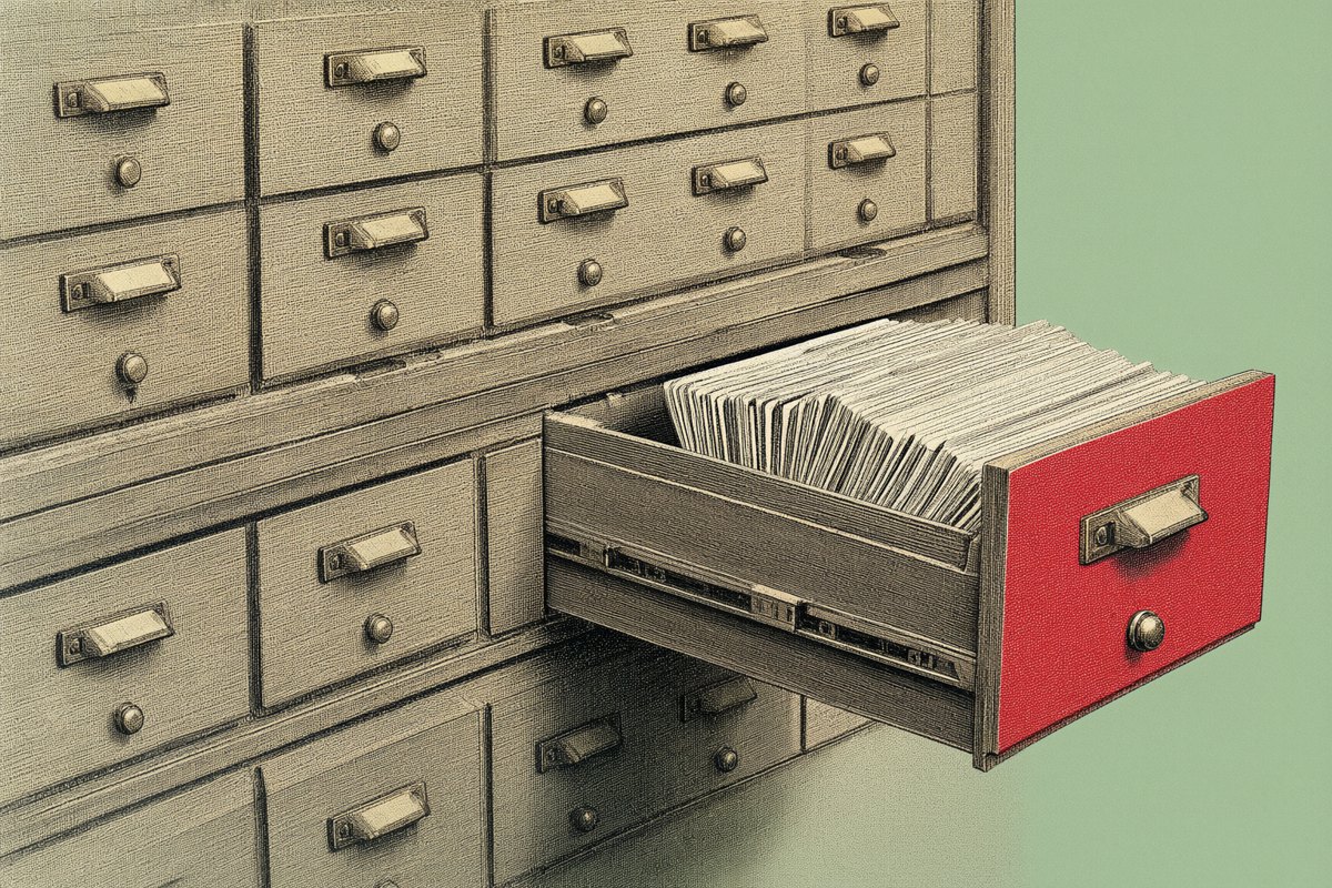 Card catalogues: copyright has always been a matter of records.