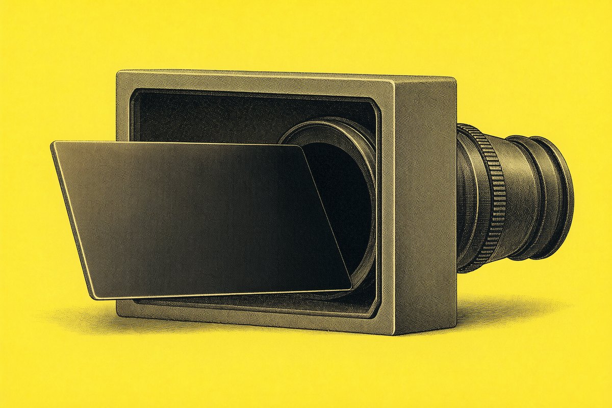 A neutral density filter in use: the job an iris alone can't do for shutter angle.
