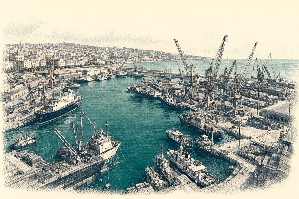 An urban harbour from above: aerials like this need the most paperwork.