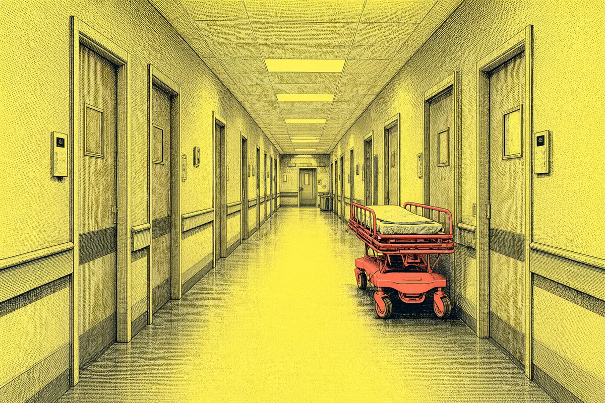 A hospital corridor. In a real-time drama, every turn has to match the floor plan.